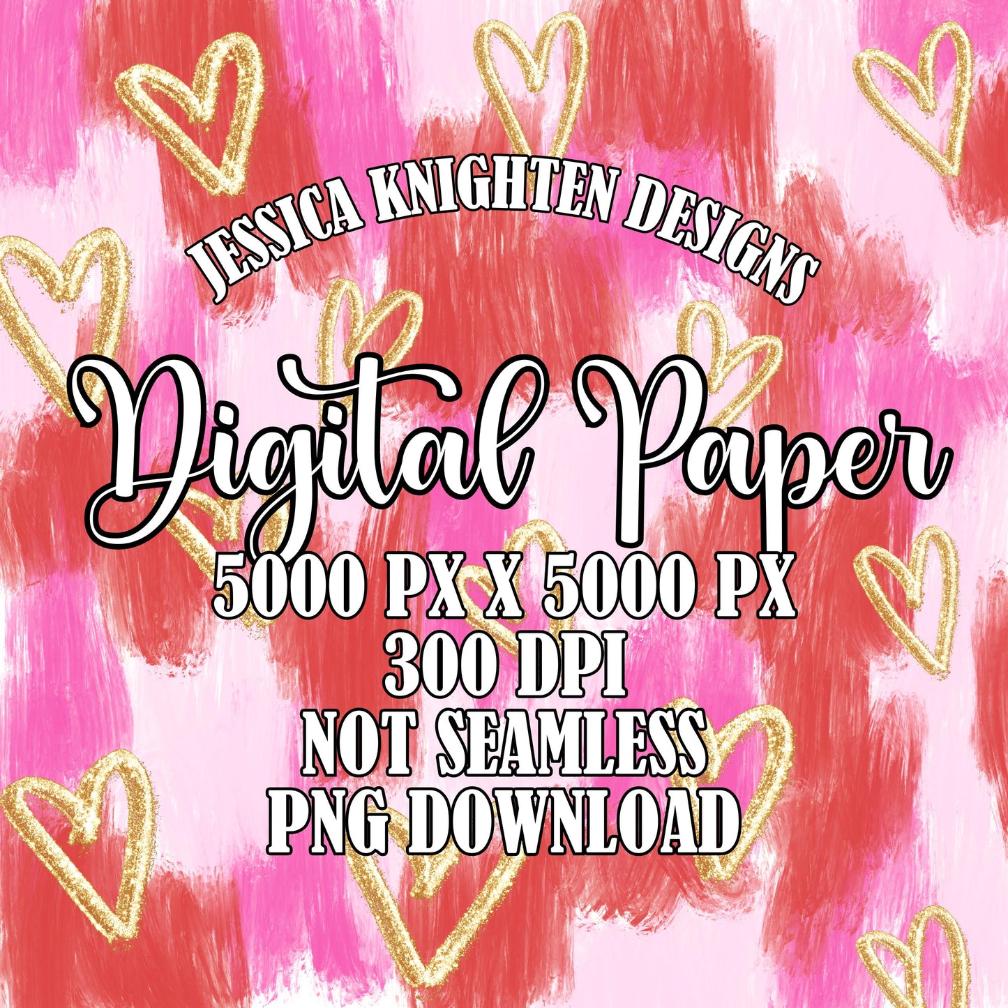 Valentines Digital Paper Bow Pink Trendy PNG 300 DPI Preppy Heart Popular Coquette Transparent Original Pattern Hand Painted Scrapbook