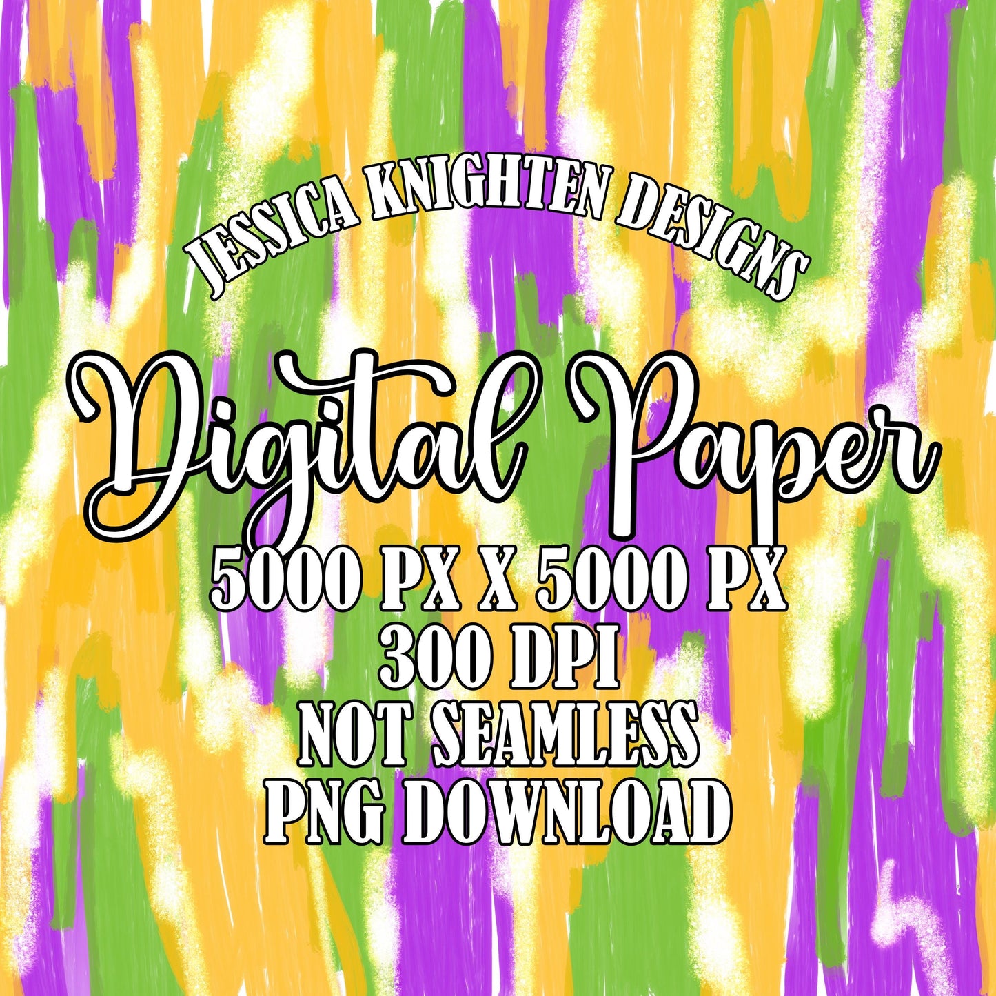 Mardi Gras Digital Paper Bow Pink Trendy PNG 300 DPI Preppy Popular Transparent Original Pattern Hand Painted Scrapbook Green Purple Gold