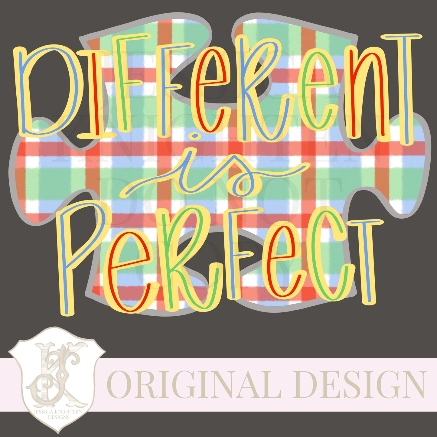 Autism Awareness PNG Different is Perfect Trendy Preppy April Advocate Special Education Beautiful Sublimation DTF Puzzle Piece Teacher