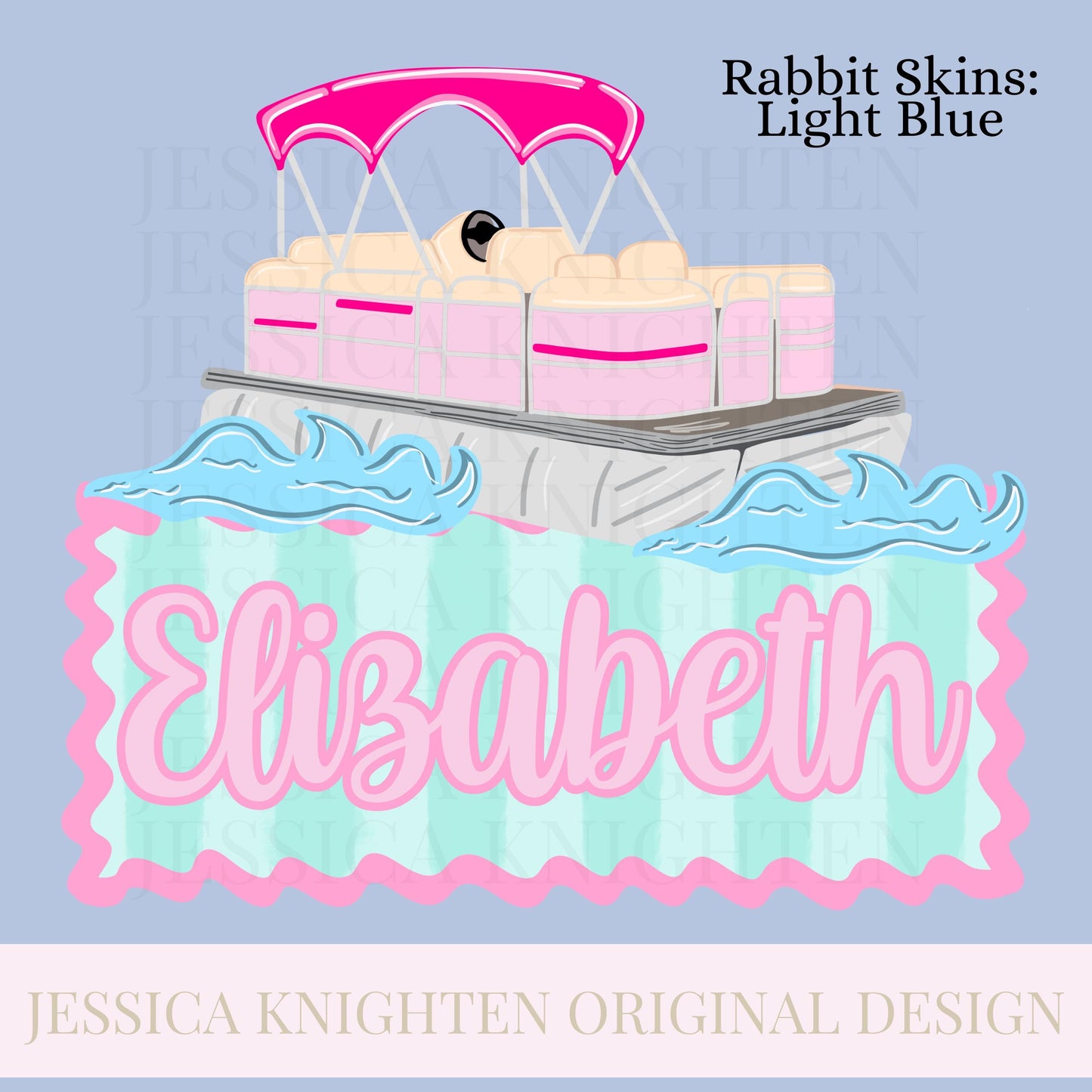 Name Block Lake River PNG Digital Design Girly Trendy Files Kid Design Children Pink Preppy Bow Coquette Prep Print Pontoon Stripe Summer