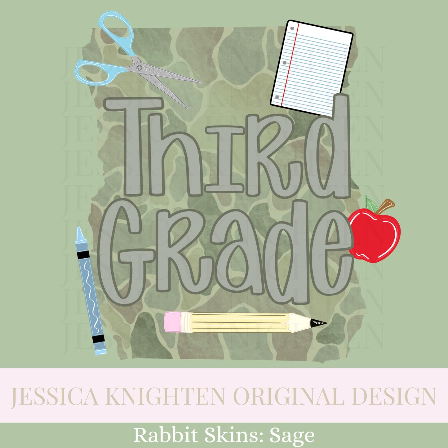 Third Grade PNG Digital Design Trendy Kid Design Preppy Prep School End Beginning Pencil Camo Boy Education First Day of Last Day Dude