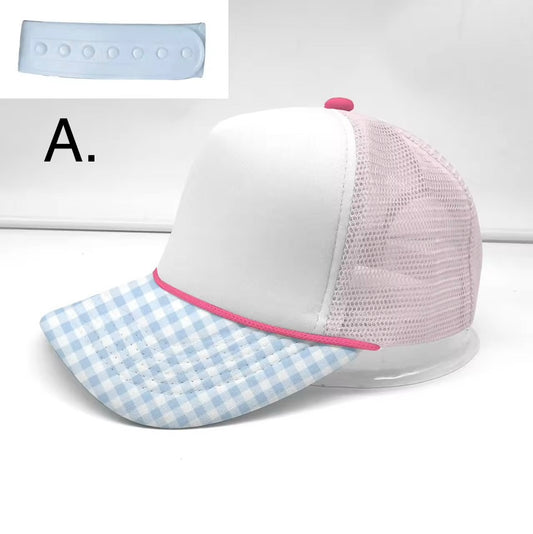Jessica Knighten Designs EXCLUSIVE Trucker Hat - Blue Gingham