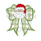 Santa Gingham Bow Design -Hand Drawn