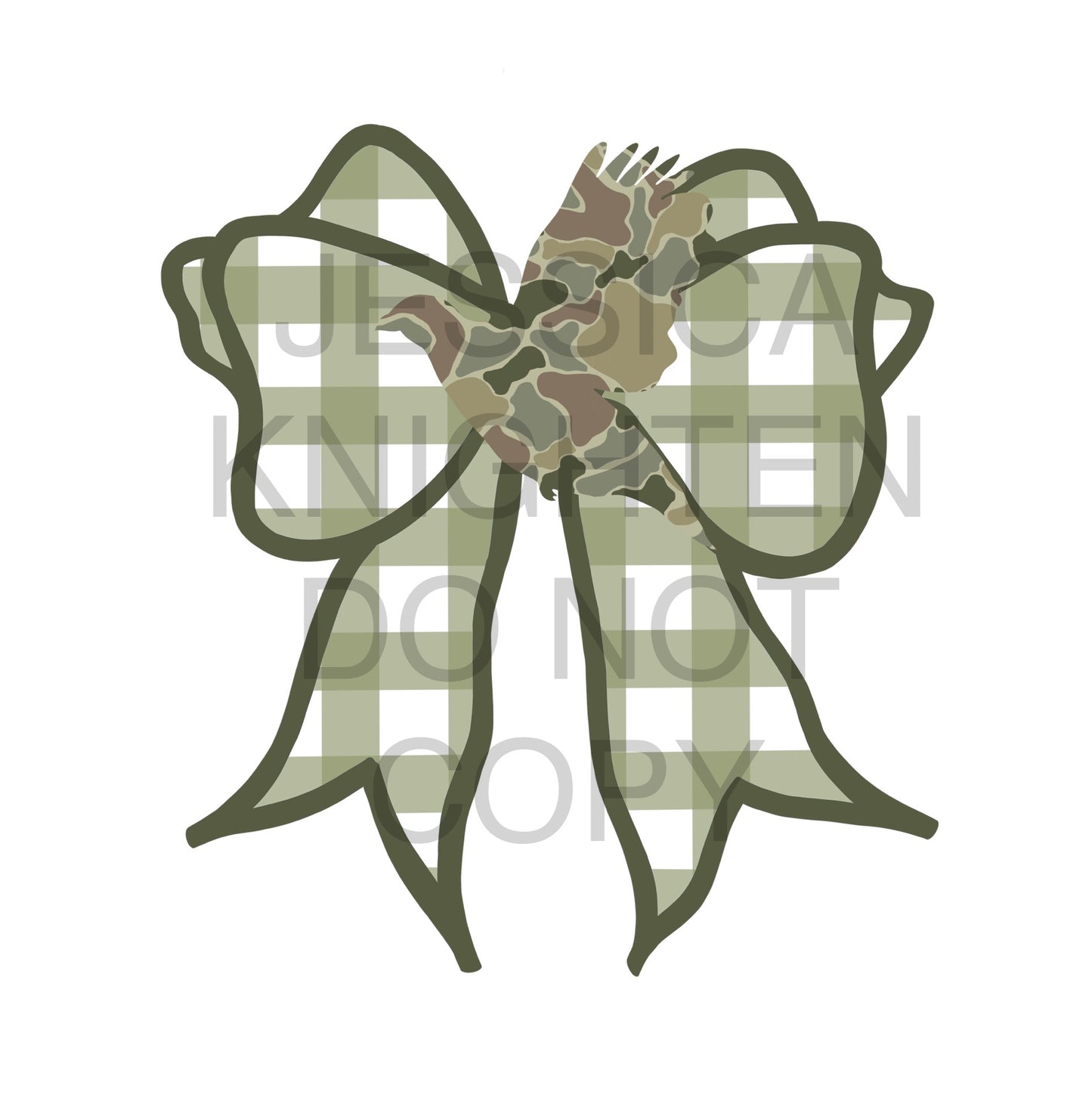 BUNDLE Gingham Bow Design -Hand Drawn