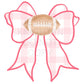 Football Gingham Bow Design -Hand Drawn