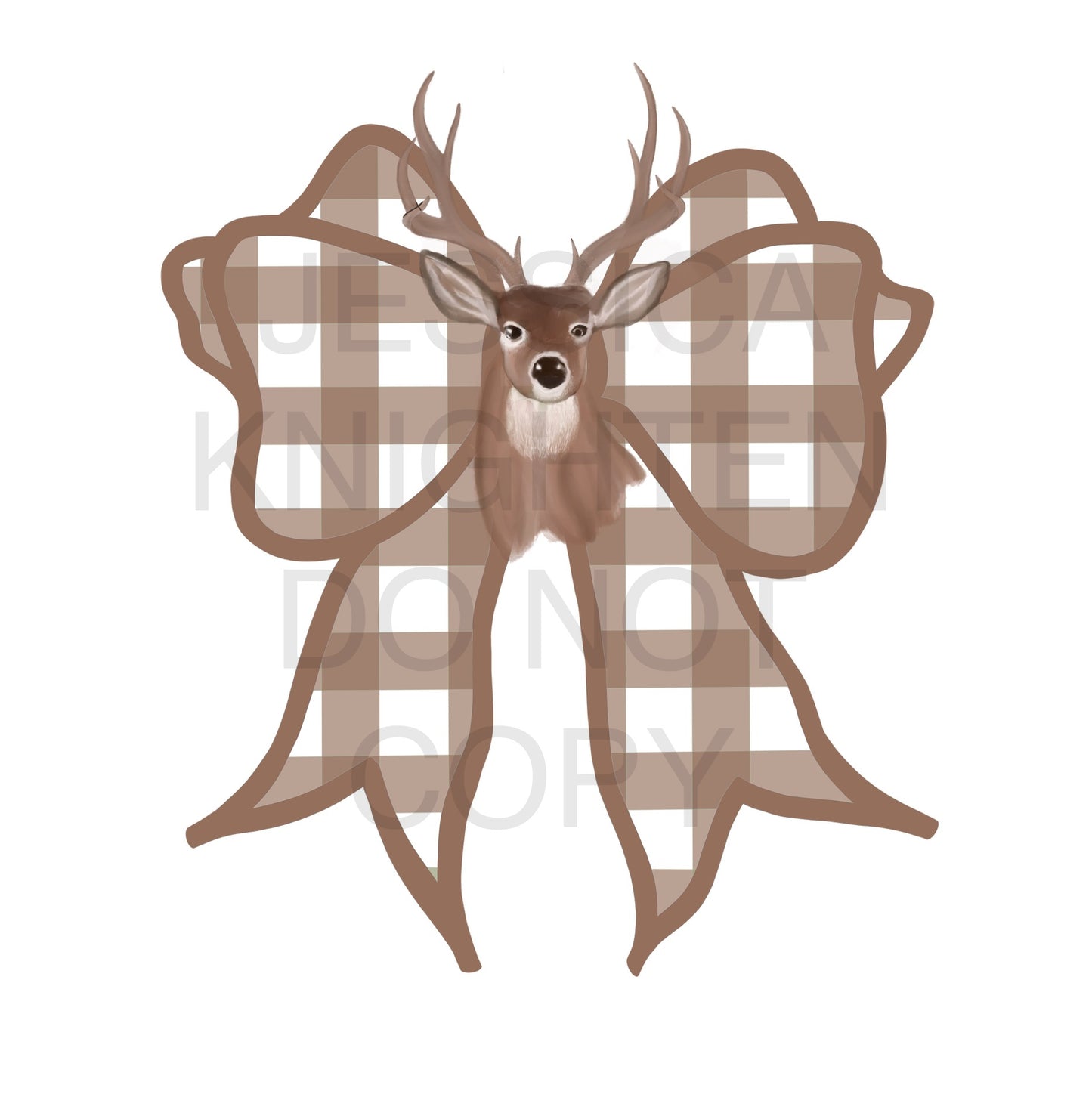 BUNDLE Gingham Bow Design -Hand Drawn
