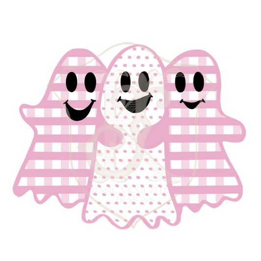 Pink Gingham Ghost Trio