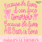 Because He Lives Jesus Inspirational Church Transparent God PNG Christian Lord Jesus Trendy Hand Drawn Watercolor Oh Glory Trendy Preppy Bow