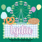 Carnival Fair Festival Name Plate Design Shirt PNG Personalized Sub DTF Trendy Cute Trending Funnel Cake Ferris Wheel Kids Unisex Boy Girl