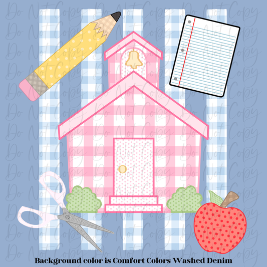 PNG Digital Design Girly Trendy Back to School Files Kid Design Pink Preppy Prep School End Beginning Pencil Teach Learn