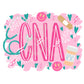 CNA Preppy Design Digital File - PNG - Transparent Background - Nursing - Certified Nursing Assistant - Tee Design - Nurse - Healthcare