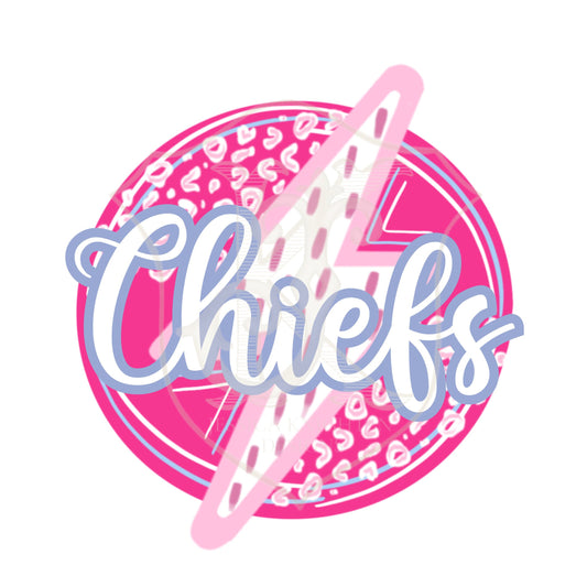 Preppy Chiefs PNG - Transparent - Digital Design - Football - Pink - Trendy - Mascot