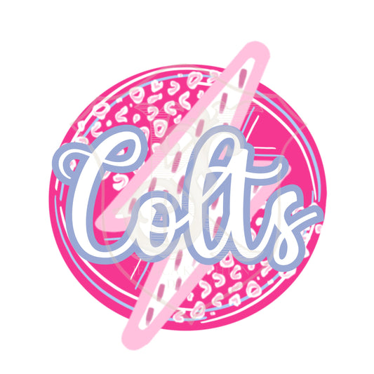 Preppy Colts PNG - Transparent - Digital Design - Football - Pink - Trendy - Mascot