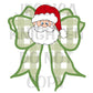 Christmas Gingham Santa Bow, PNG, 300 DPI, Christmas, Holiday, Green, Red, Merry, Transparent, Door Hanger Template, Digital File