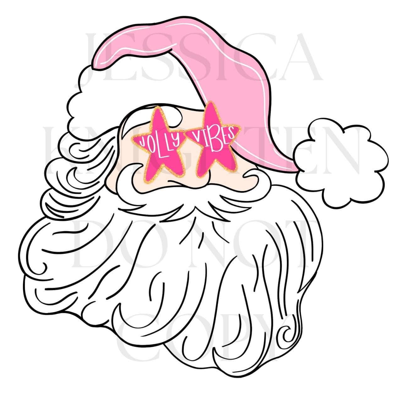 Preppy Christmas PNG Collection, Hand Drawn, 300 DPI, Pink, Trendy, Nutcracker, Gold, Glitter, Transparent, Holly, Jolly, Merry Bright Santa