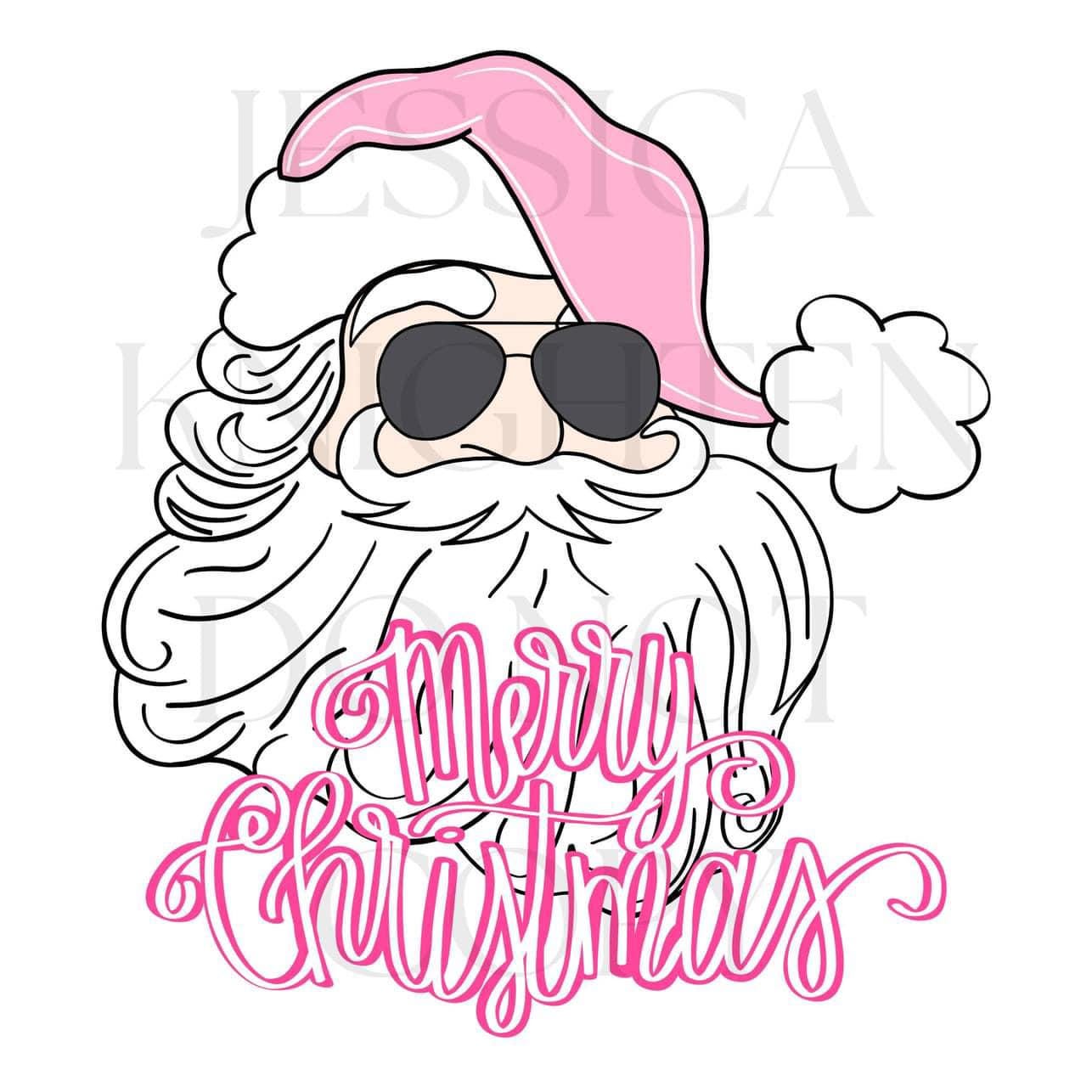 Preppy Christmas PNG Collection, Hand Drawn, 300 DPI, Pink, Trendy, Nutcracker, Gold, Glitter, Transparent, Holly, Jolly, Merry Bright Santa