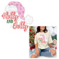 Quilted Preppy Christmas PNG, Hand Drawn, 300 DPI, Trendy, Holidays, Ho Ho Ho, Jolly Vibes, Holly, Merry Bright December File Bow