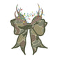 Camo Bow Antlers Deer Outdoors Country Hunting Holiday Girly Lights Preppy Christmas PNG Hand Drawn 300 DPI Trendy Jolly Merry Bright Holly