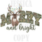 Hunting Holiday Camo Deer Preppy Christmas PNG Collection Hand Drawn Trendy Nutcracker Transparent Holly Jolly Merry Bright Santa Nutcracker