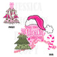 Small Town Alaska Christmas Bow Pink Trendy PNG 300 DPI Preppy Tree Santa Candy Cane Merry Bright Popular Coquette Transparent Original