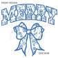 Merry Bow Side PNG design Transparent Christmas Preppy Trendy 300 dpi Nutcracker Candy Cane Pink Red Green Gingham Bow Grandmillenial