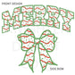Christmas Cake Merry Bow Side PNG design Transparent Preppy Trendy 300 dpi Nutcracker Candy Cane Pink Red Green Bow