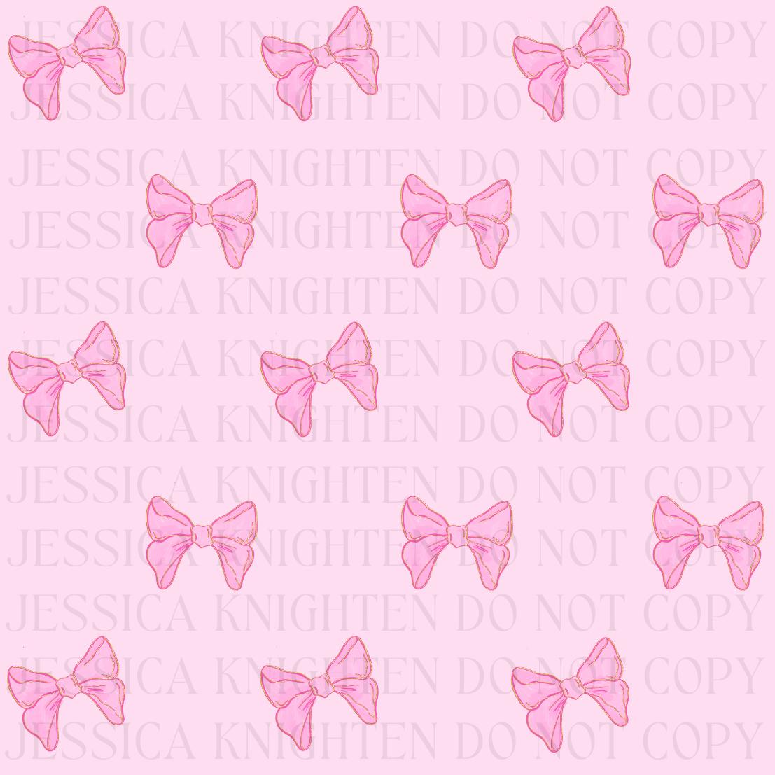Christmas Digital Paper Bow Pink Trendy PNG 300 DPI Preppy Tree Santa Candy Cane Merry Bright Popular Coquette Transparent Original Pattern