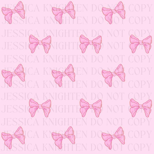 Christmas Digital Paper Bow Pink Trendy PNG 300 DPI Preppy Tree Santa Candy Cane Merry Bright Popular Coquette Transparent Original Pattern
