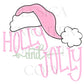 Preppy Christmas PNG Collection, Hand Drawn, 300 DPI, Pink, Trendy, Nutcracker, Gold, Glitter, Transparent, Holly, Jolly, Merry Bright Santa