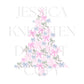 Preppy Christmas PNG Collection, Hand Drawn, 300 DPI, Pink, Trendy, Nutcracker, Gold, Glitter, Transparent, Holly, Jolly, Merry Bright Santa