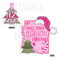 Small Town Arizona Christmas Bow Pink Trendy PNG 300 DPI Preppy Tree Santa Candy Cane Merry Bright Popular Coquette Transparent Original