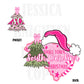Small Town South Carolina Christmas Bow Pink Trendy PNG 300 DPI Preppy Tree Santa Candy Cane Merry Bright Popular Coquette Transparent