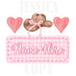 Cowgirl Valentines Digital Design Heart Gingham Name Plate Love Vday Kids Children Shirt PNG Personalized Sub Trendy XoXo Hat Bow