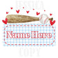 Baseball Valentines Digital Design Heart Gingham Name Plate Love Vday Kids Children Shirt PNG Personalized Ball Boy Sub Trendy XoXo Cute