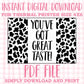 DIGITAL Thermal Printer Label for Small Businesses Preppy Sticker PDF Design Printable Instant Download 6X4 You've Got Great Taste Cheetah