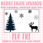 DIGITAL Thermal Printer Label for Small Businesses Preppy Sticker PDF Design Printable Instant Download 6X4 Christmas DIY Deer Hunting
