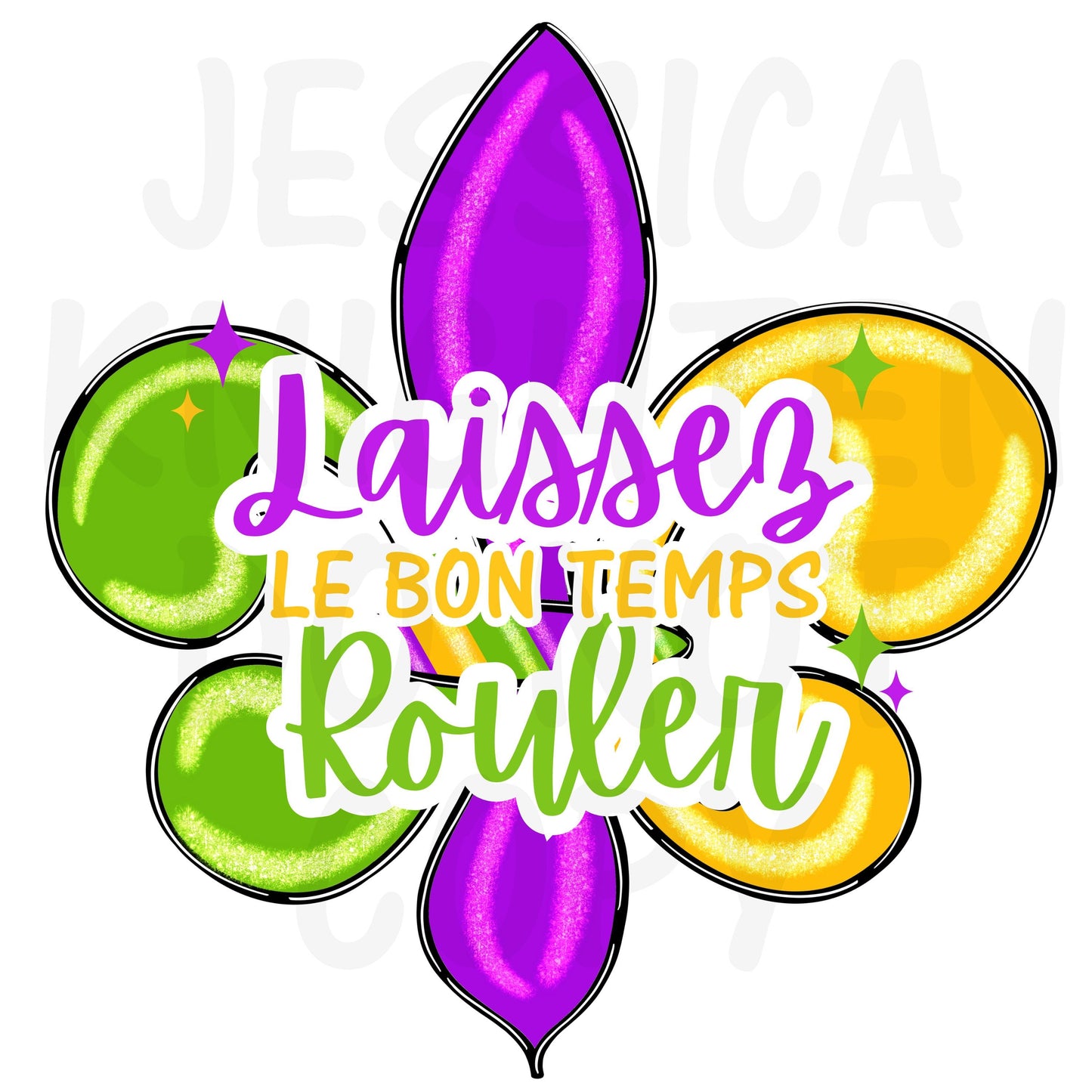 Mardi Gras Hand Drawn PNG Party Digital Download Towel Design Shirt Original Unique DTF Sublimation Design Fleur De Lis King Cake Door Print