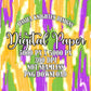 Mardi Gras Digital Paper Bow Pink Trendy PNG 300 DPI Preppy Popular Transparent Original Pattern Hand Painted Scrapbook Green Purple Gold