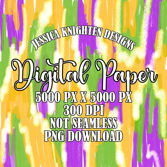 Mardi Gras Digital Paper Bow Pink Trendy PNG 300 DPI Preppy Popular Transparent Original Pattern Hand Painted Scrapbook Green Purple Gold
