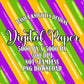 Mardi Gras Digital Paper Bow Pink Trendy PNG 300 DPI Preppy Popular Transparent Original Pattern Hand Painted Scrapbook Green Purple Gold