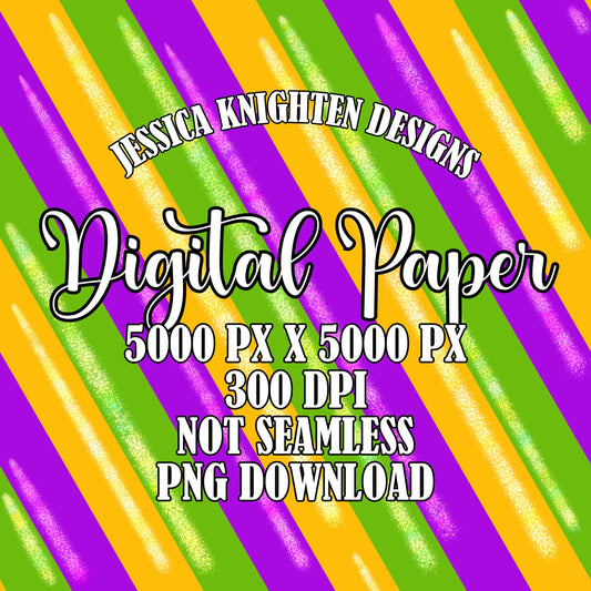 Mardi Gras Digital Paper Bow Pink Trendy PNG 300 DPI Preppy Popular Transparent Original Pattern Hand Painted Scrapbook Green Purple Gold