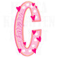 Chargers Mascot Letter Preppy Pink Valentines Football Team Go PNG Sublimation File Glitter Gold DTF Print Digital Unique Trendy