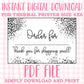 DIGITAL Thermal Printer Label for Boutiques and Small Businesses Preppy Sticker PDF Design Printable Download 6X4 Name Pick Up Cheetah