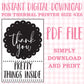 DIGITAL Thermal Printer Label for Small Businesses Preppy Sticker PDF Design Printable Instant Download 4X6 Pretty Things Inside