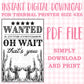 DIGITAL Thermal Printer Label for Small Businesses Preppy Sticker PDF Design Printable Instant Download 4X6 Western Yee Haw
