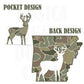 Men and Women Everyday Hunting PNG Digital Design Camo Camoflauge Deer Silhouette Pocket and Back Files Kid Design Male Shirt ARKANSAS State
