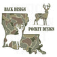 Men and Women Everyday Hunting PNG Digital Design Camo Deer Silhouette Pocket and Back Files Kid Design Male Shirt State Louisiana