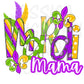 Mardi Gras Hand Drawn PNG Party Digital Download Towel Design Shirt Original Unique DTF Sublimation Design Fleur De Lis King Cake Door Mama