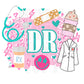 Doctor PNG Trendy Preppy Cheetah Pink Digital Shirt Print Dr Stethoscope Lab Coat RX Prescribe Doc Coffee