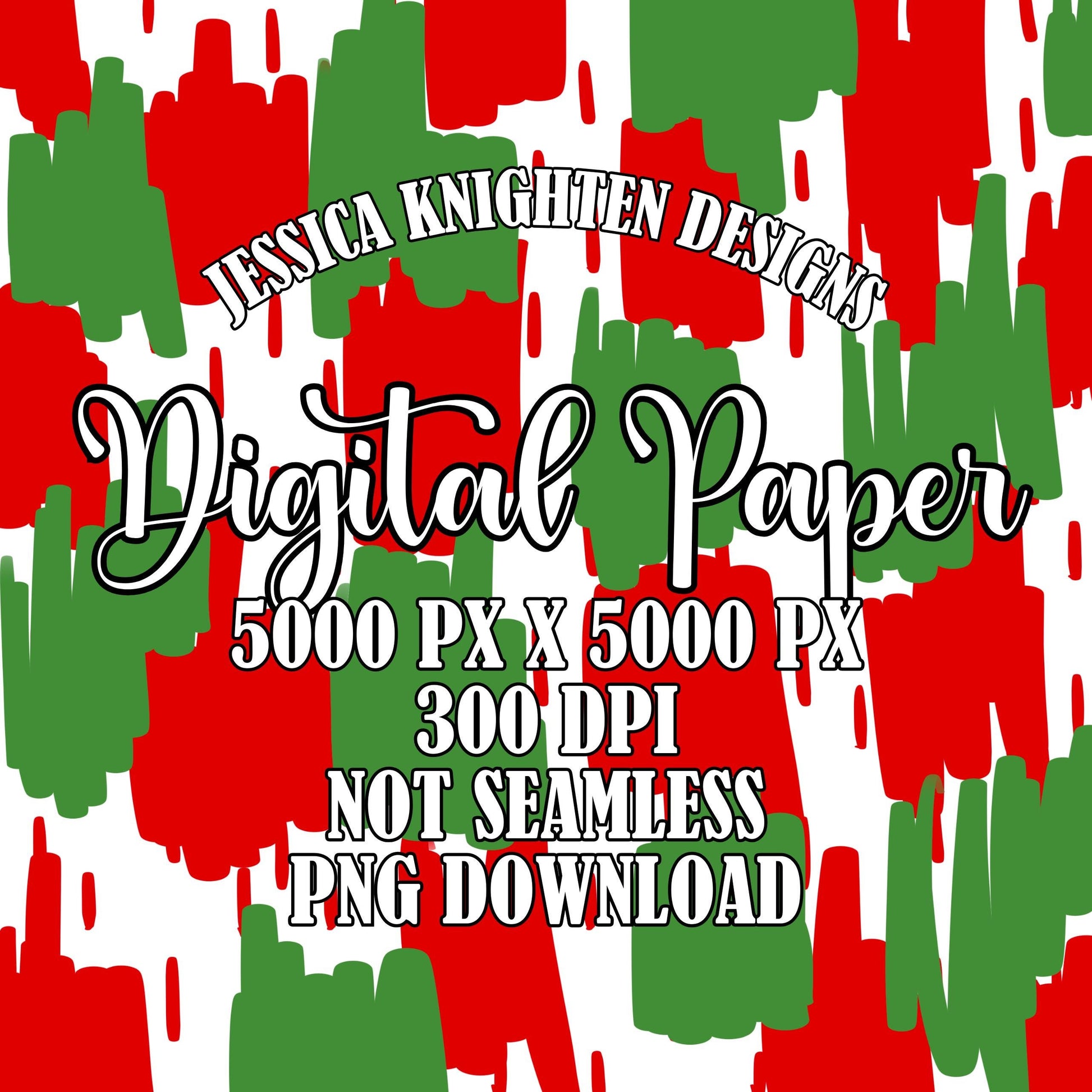 Christmas Digital Paper Red Green Trendy PNG 300 DPI Preppy Tree Santa Candy Cane Merry Bright Popular Coquette Transparent Original Pattern